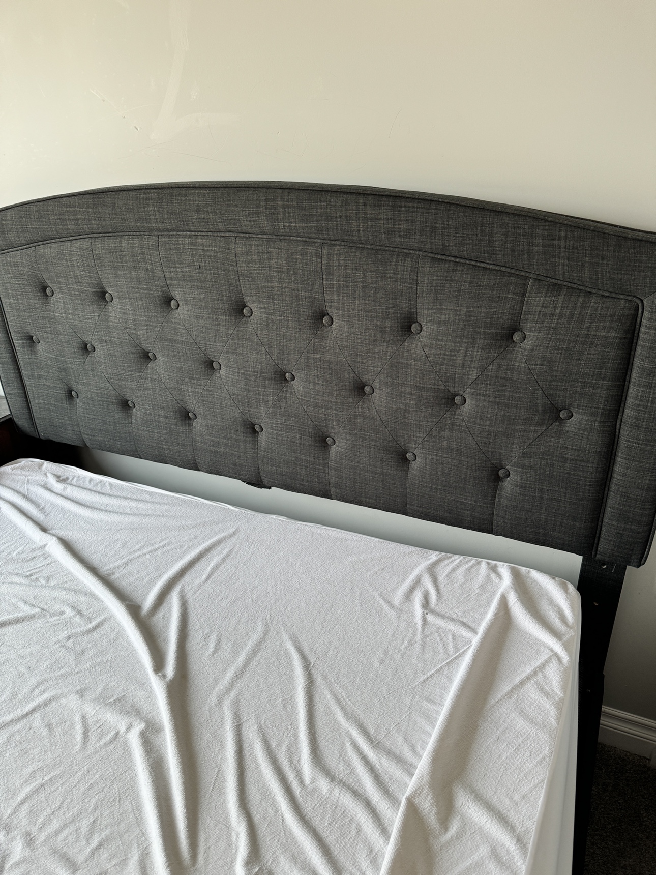 Queen Size Bed Frame with Box Spring and Mattress - photo 2