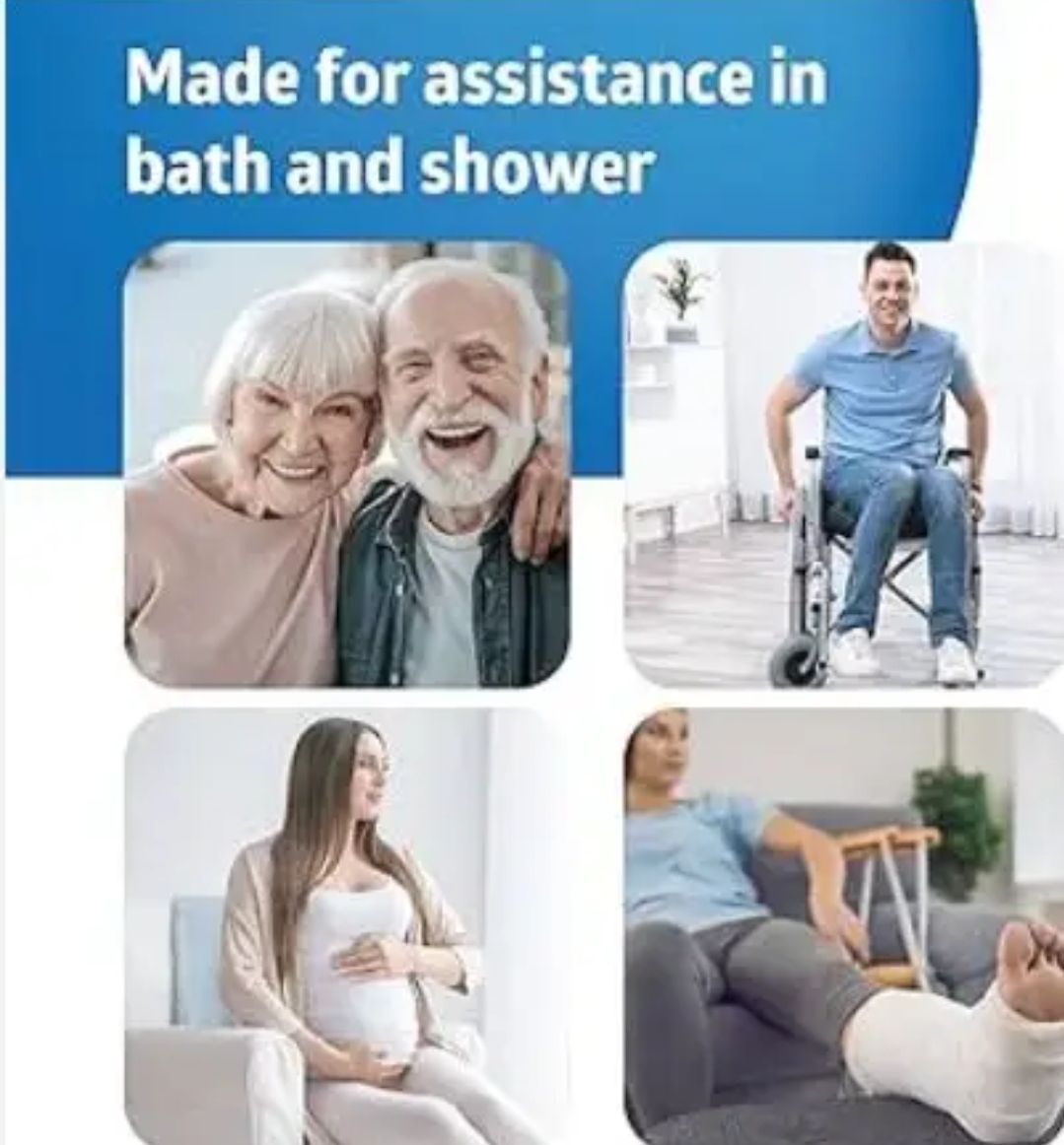 NEW Shower Chair Padded Armrests & Back Heavy Duty  Adjustable image indicator(5)