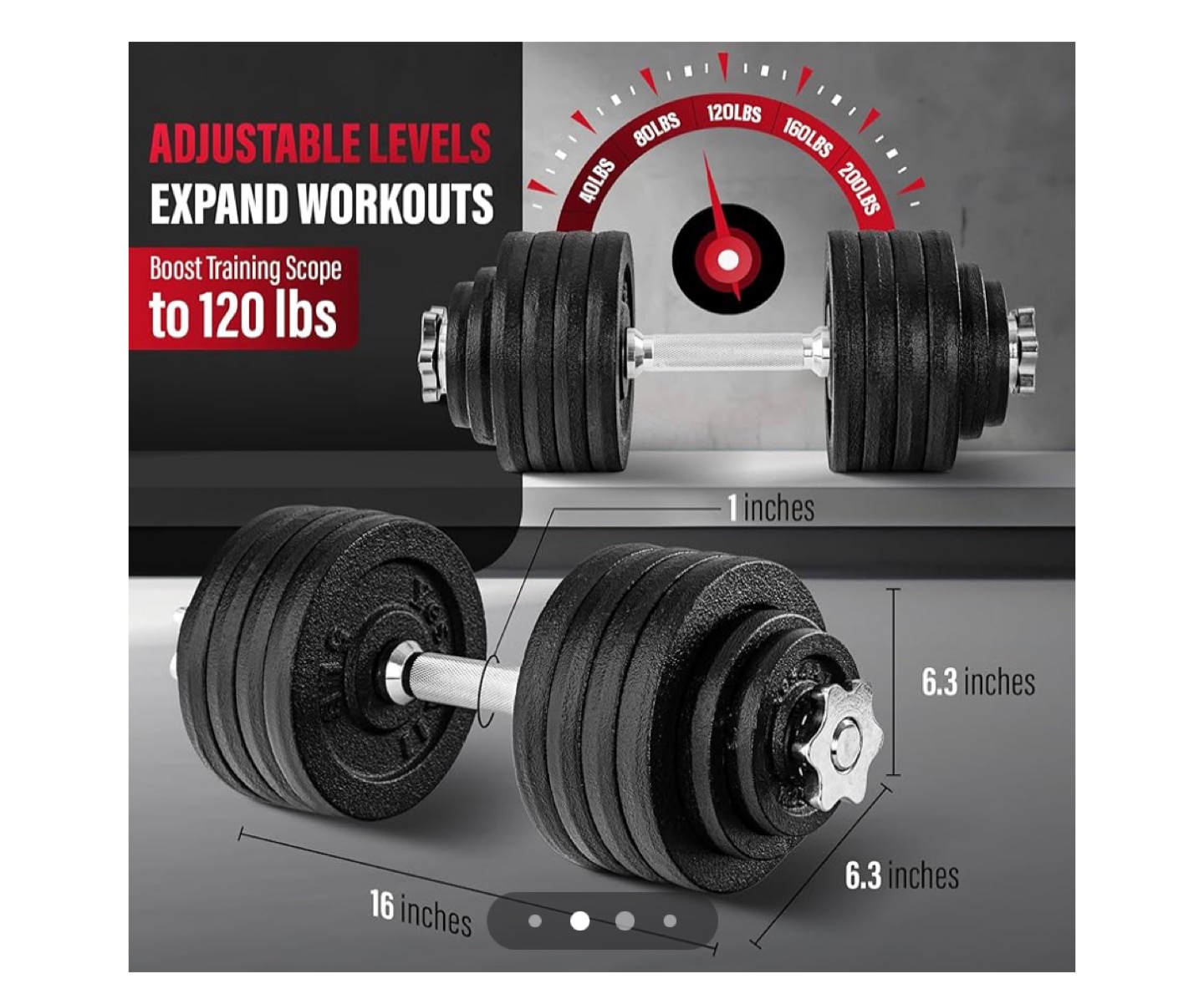 Yes4all adjustable dumbbell set - photo 3