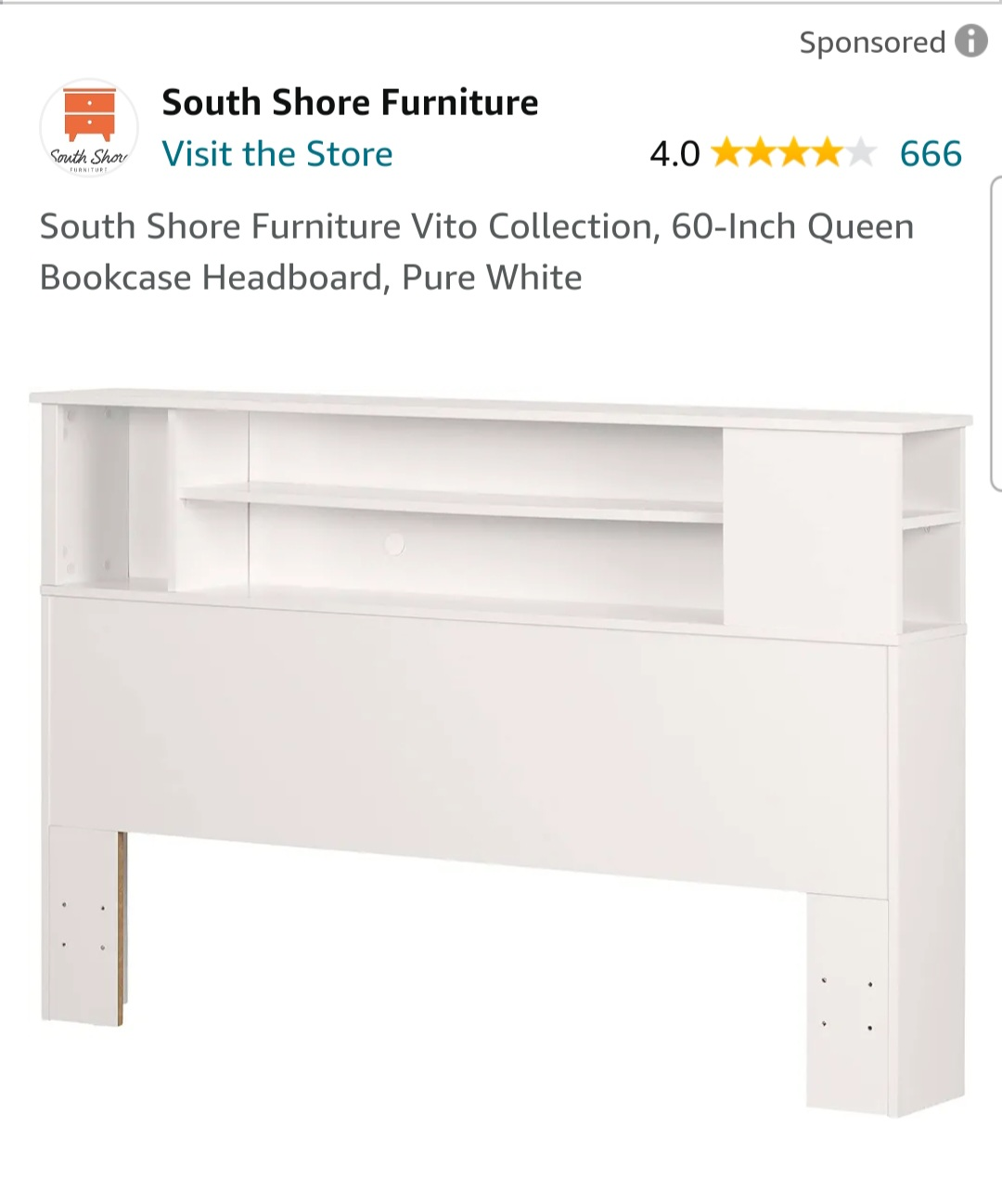 Bed Headboard - South Shore Vito Collection thumbnail