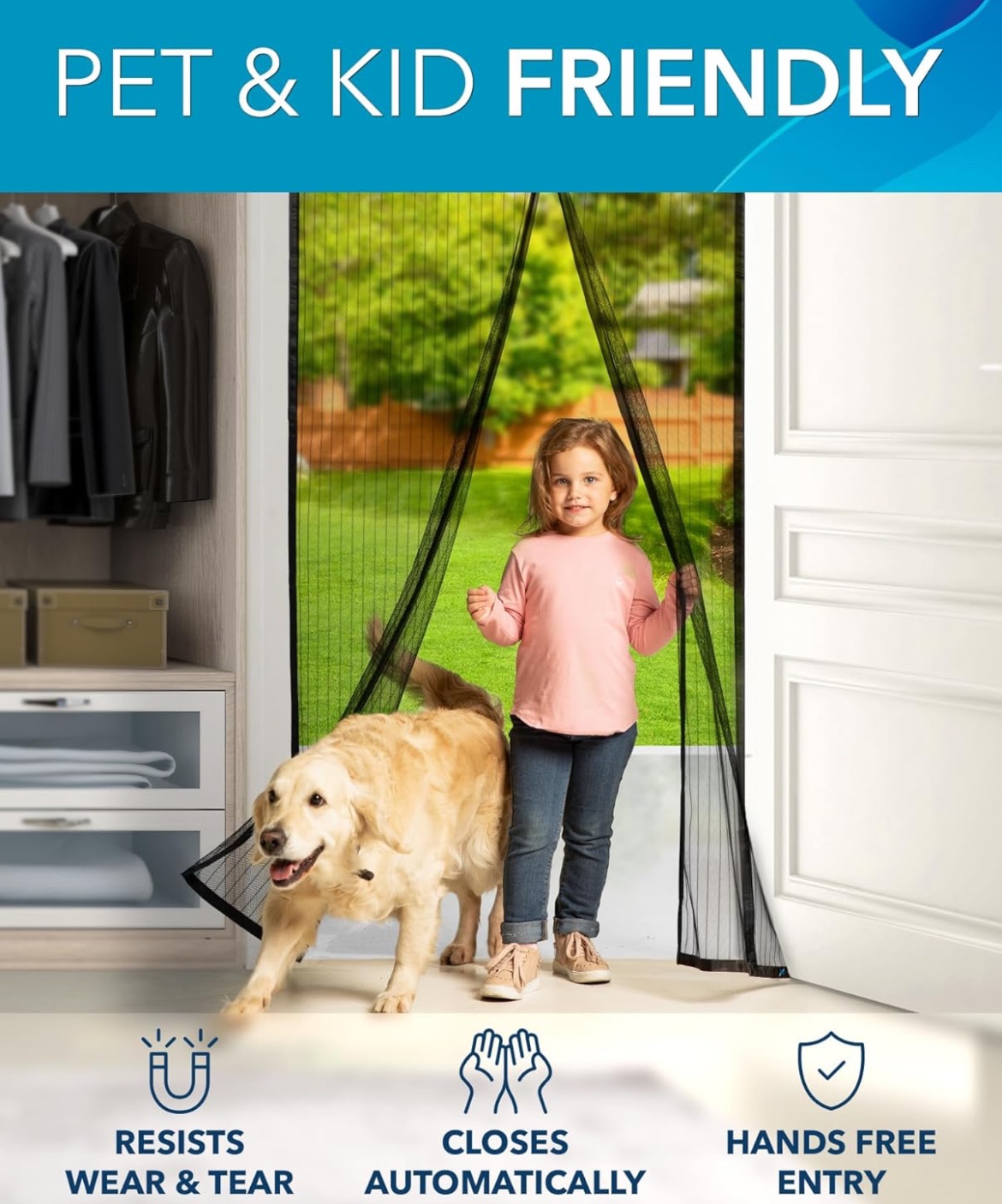 Magnetic Screen Door 38 x 82 inch image indicator(6)