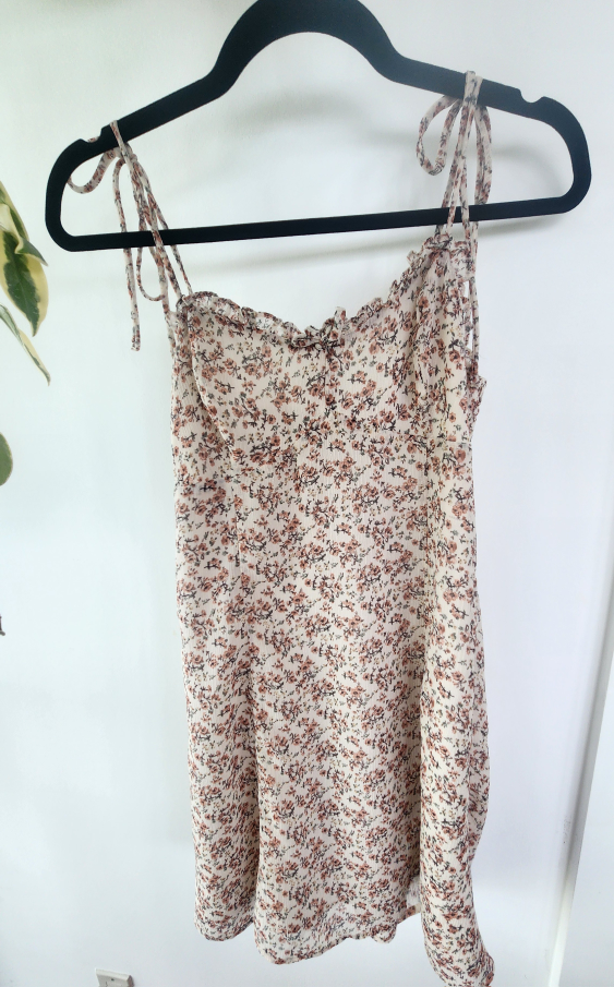Floral Tie-Shoulder Dress - S thumbnail