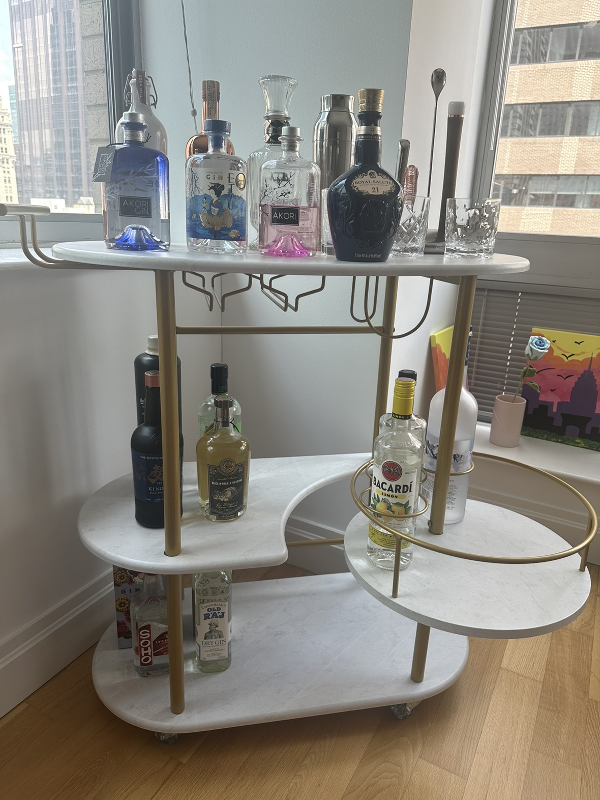 Movable Bar Cart (bottles not for sale)