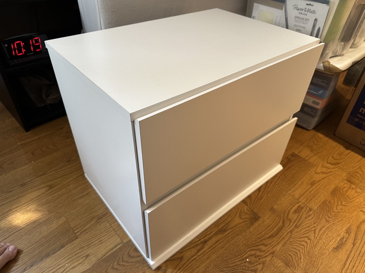 White nightstand