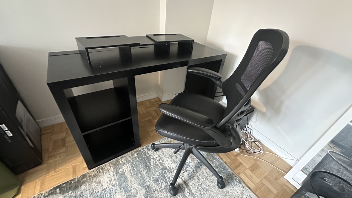 Black computer Desk with Chair
