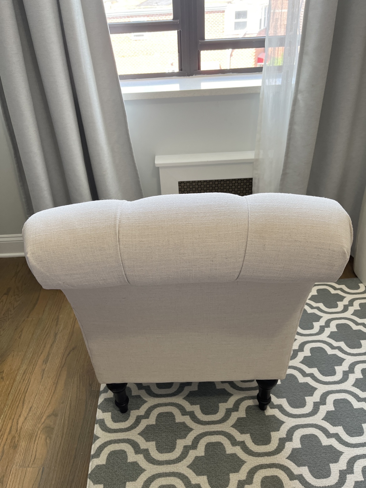 Beige Upholstered Accent Chair - photo 4
