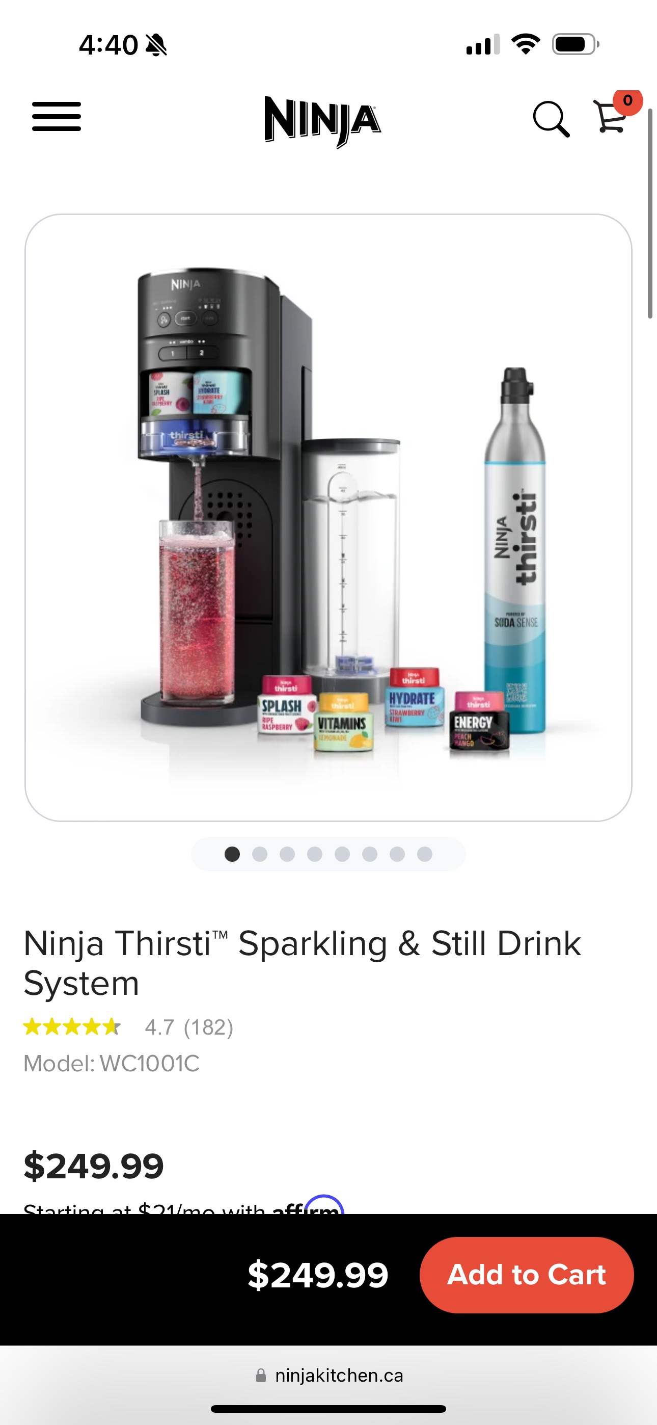 Ninja Thirsti Sparking  & Still Drink Machine - photo 2