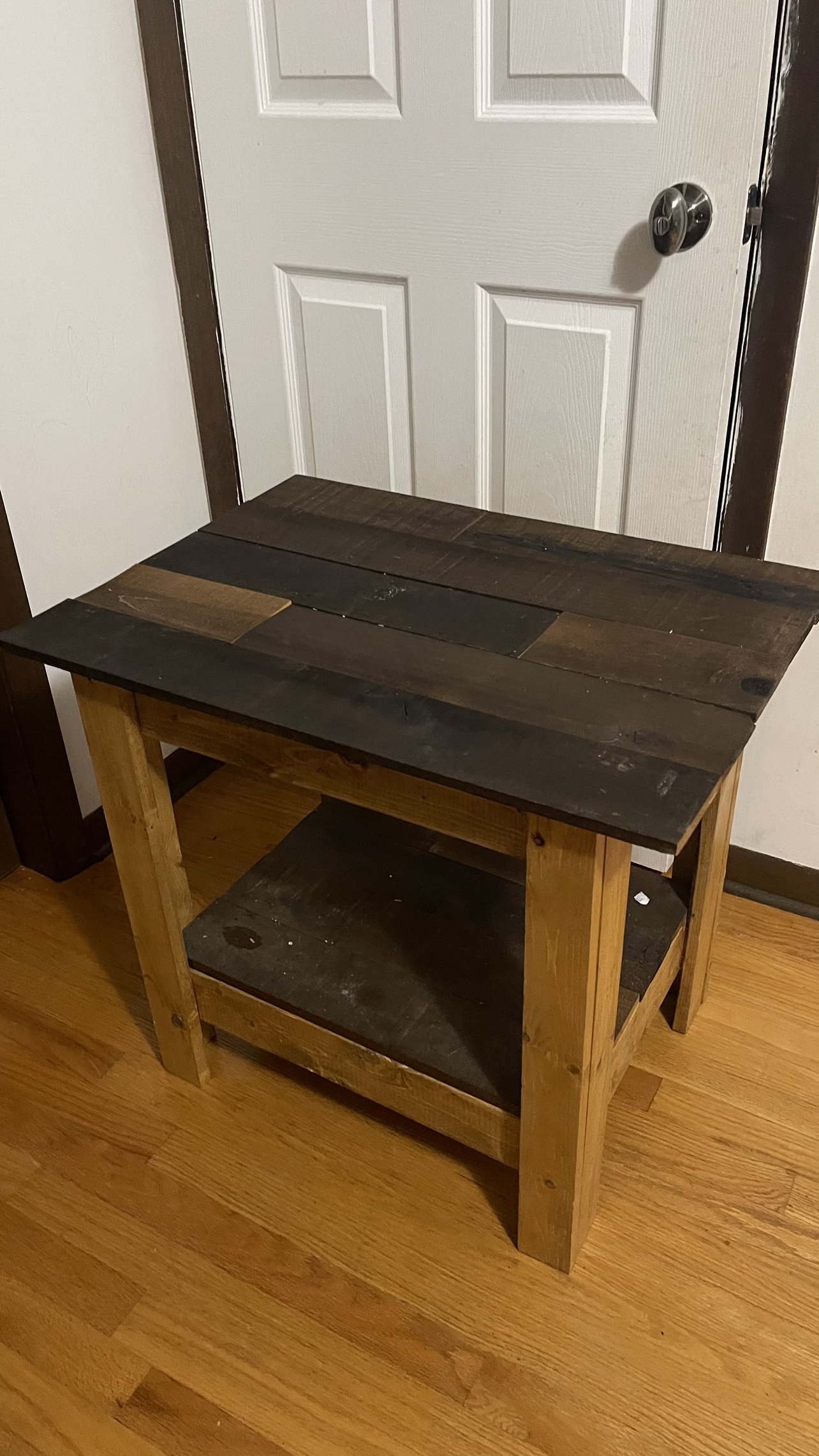 Wooden end table Handmade