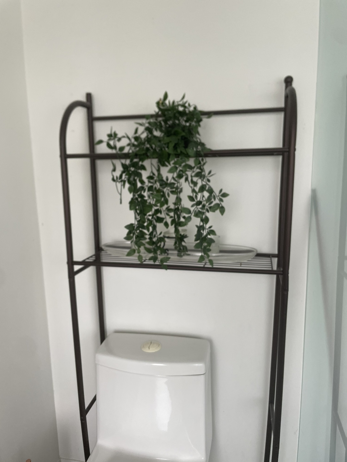 Two-Tiered Bathroom Shelf -items on it come with it