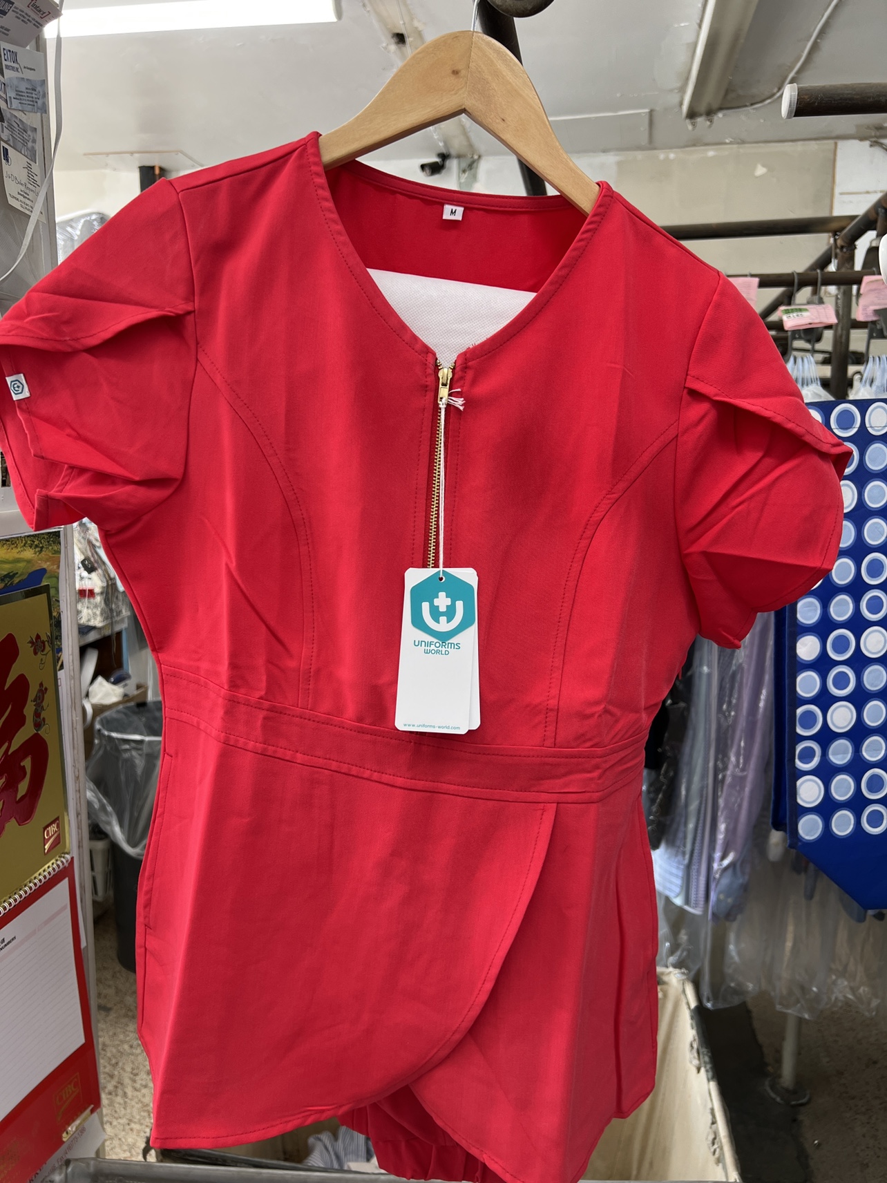 Red Scrubs Set