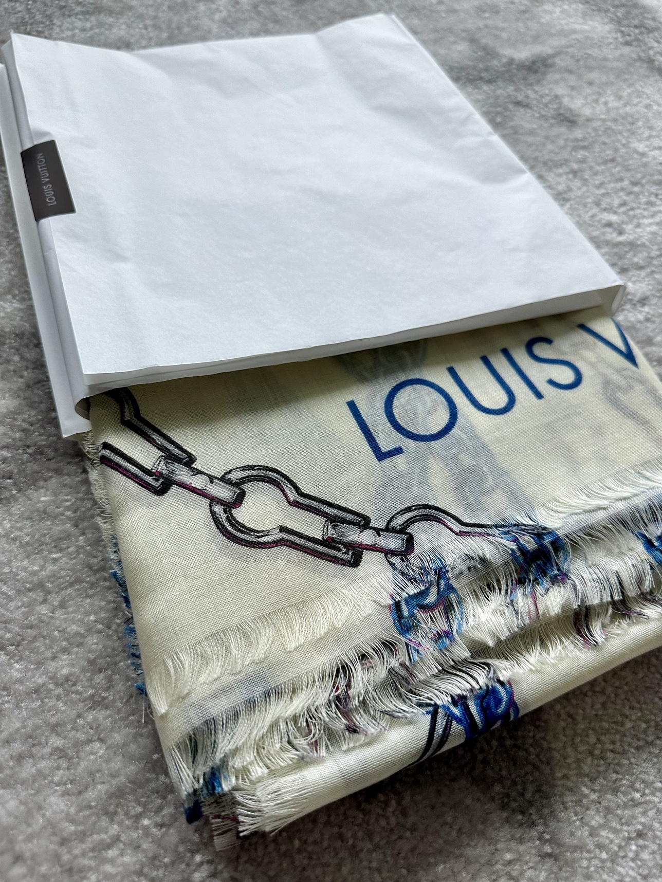Louis Vuitton Multicolor Chain Print Scarf image indicator(3)
