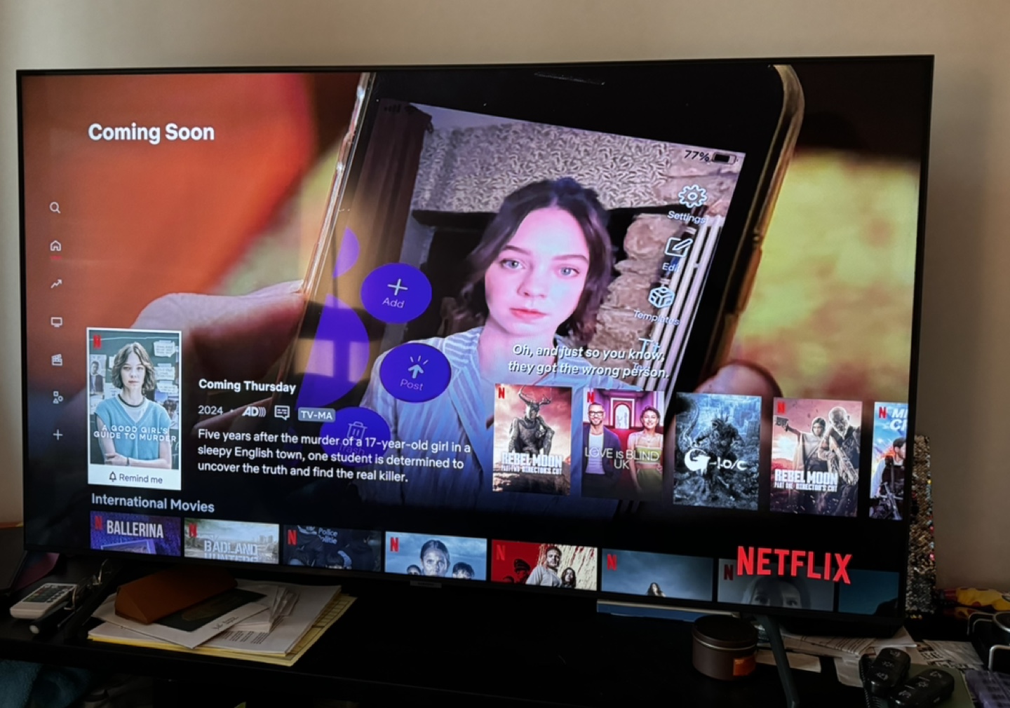 Samsung 55 inch 4K UHD HDR LED TV thumbnail