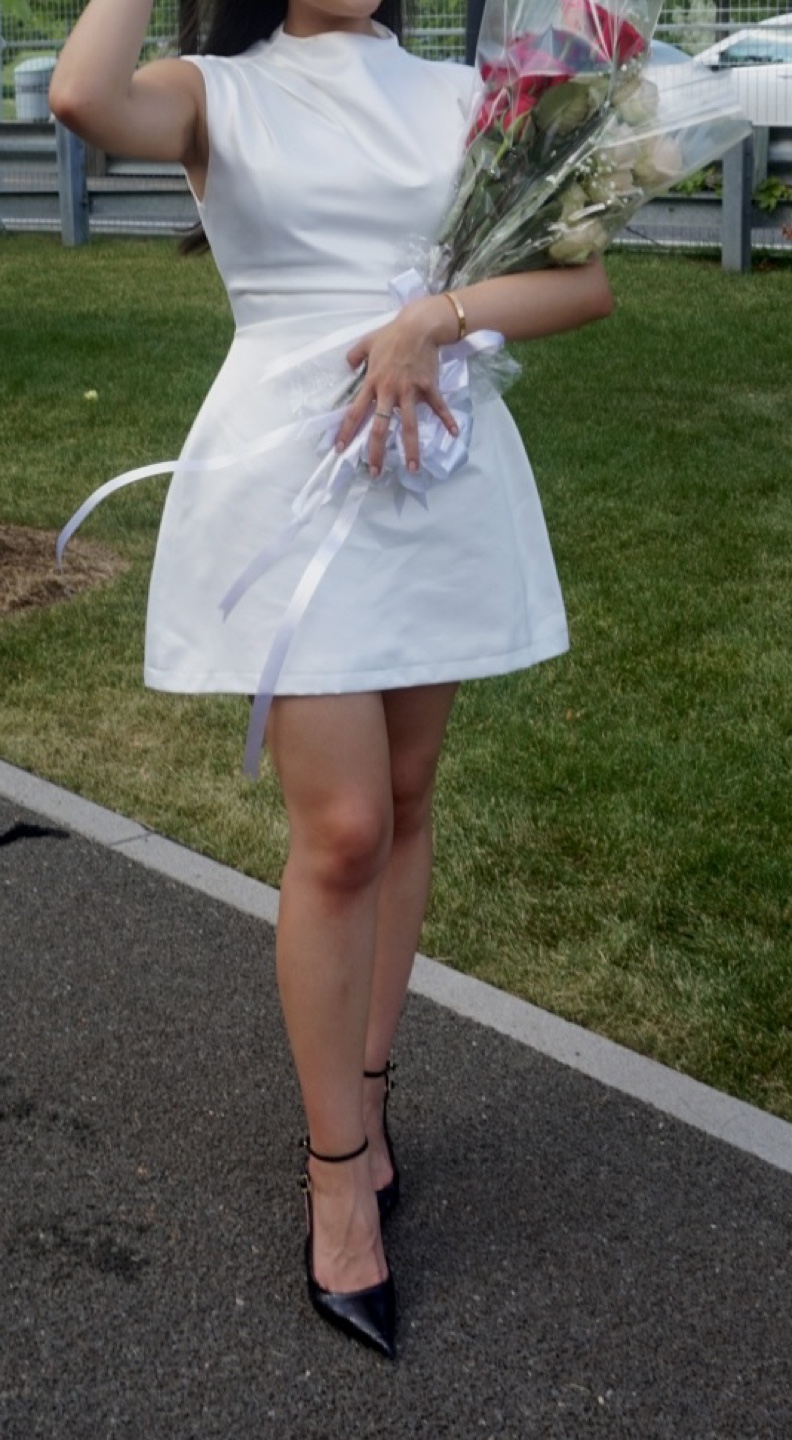 Odd Muse London - White Satin Mini Dress image indicator(5)