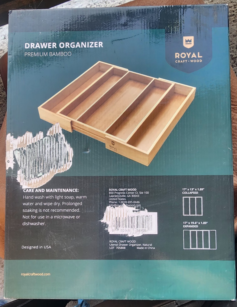 Wood Bamboo Drawer Organizer BNIB image indicator(2)