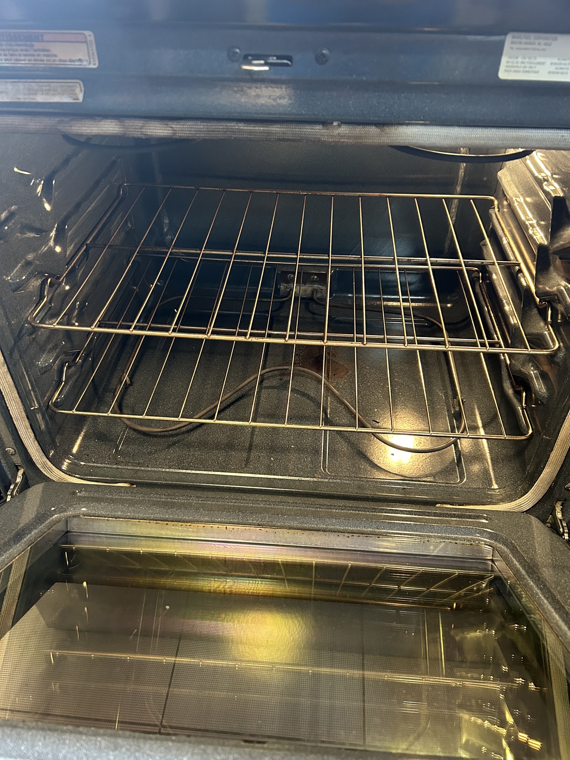 Whirlpool black and silver oven and stove - photo 3