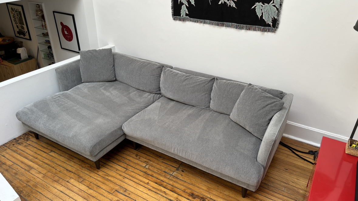 Joybird Lewis Gray Sectional Sofa