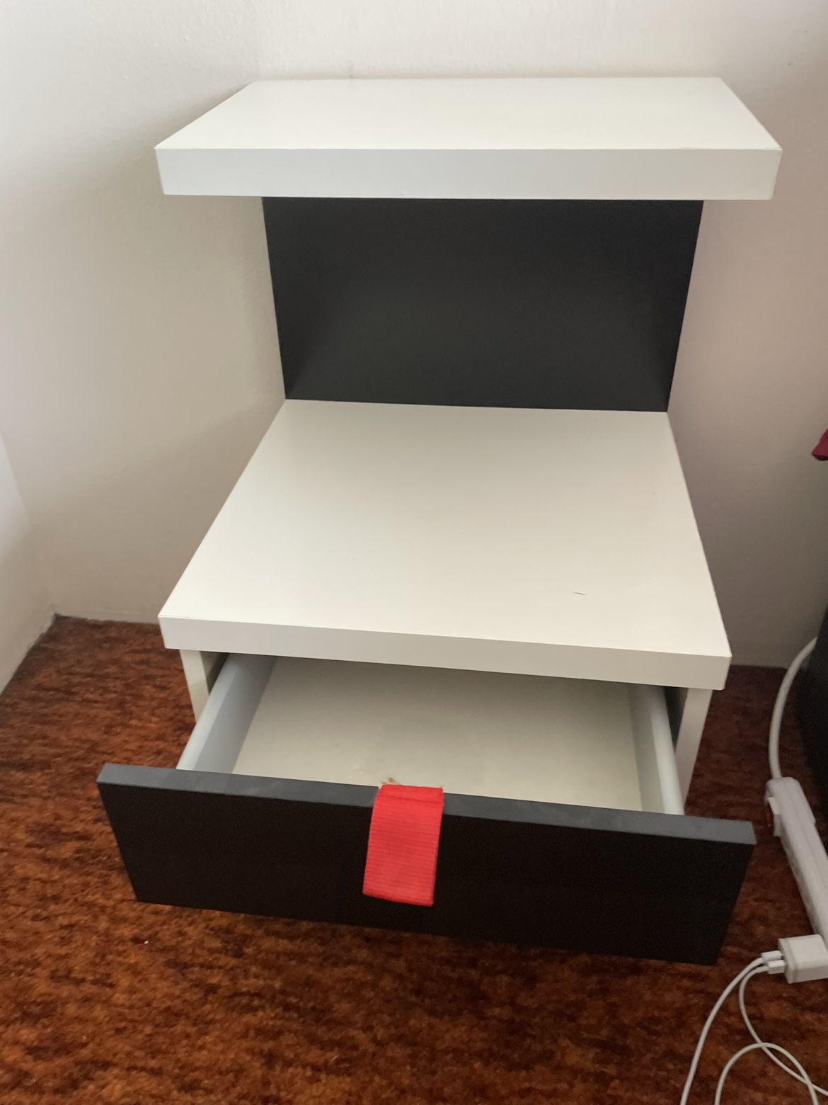Black and White Nightstand