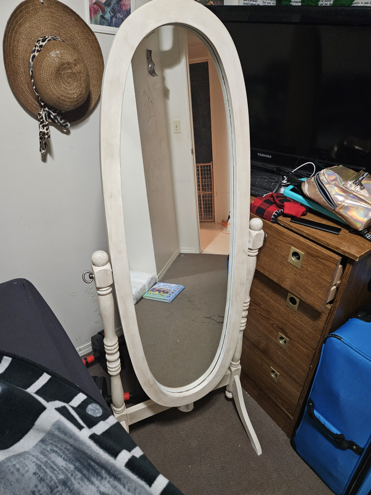 standing oval mirror