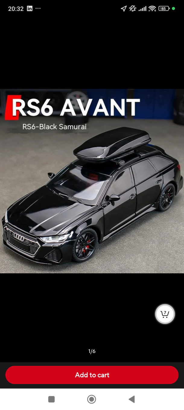 1:32 Audi RS6 Diecast image indicator(2)