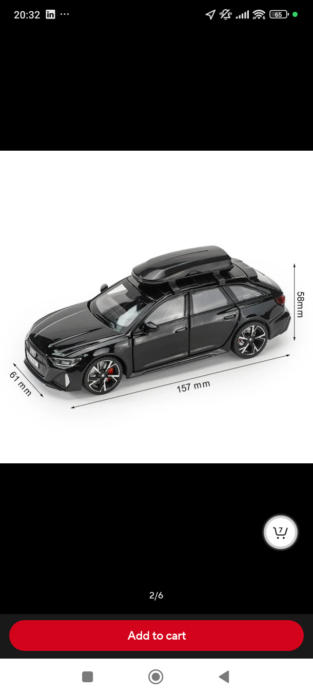 1:32 Audi RS6 Diecast image indicator(3)