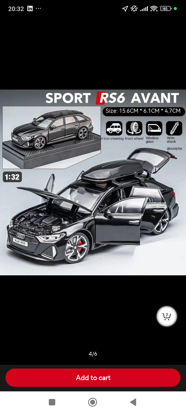 1:32 Audi RS6 Diecast image indicator(5)