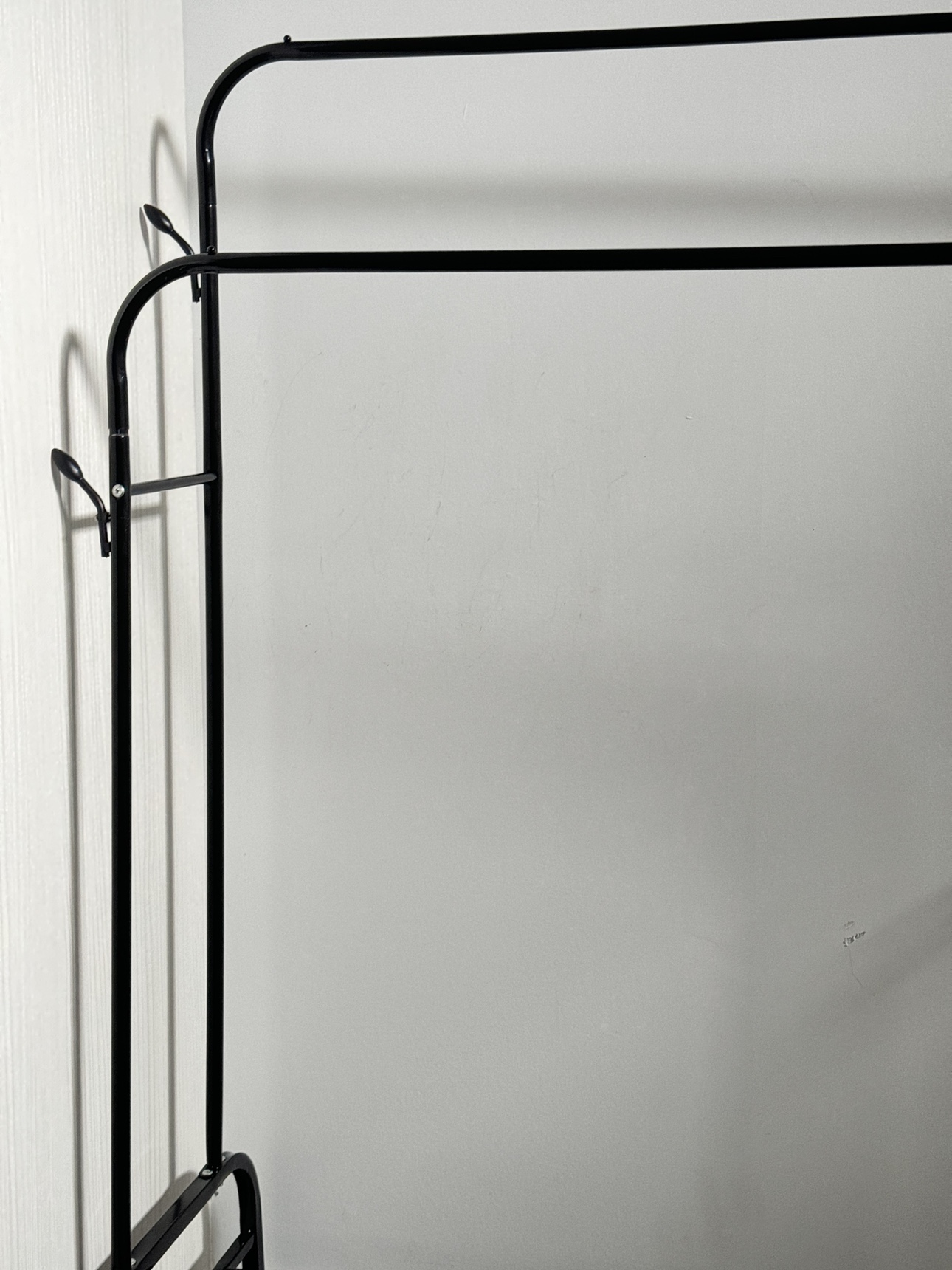 Black Clothes Rack with shoe storage - photo 3