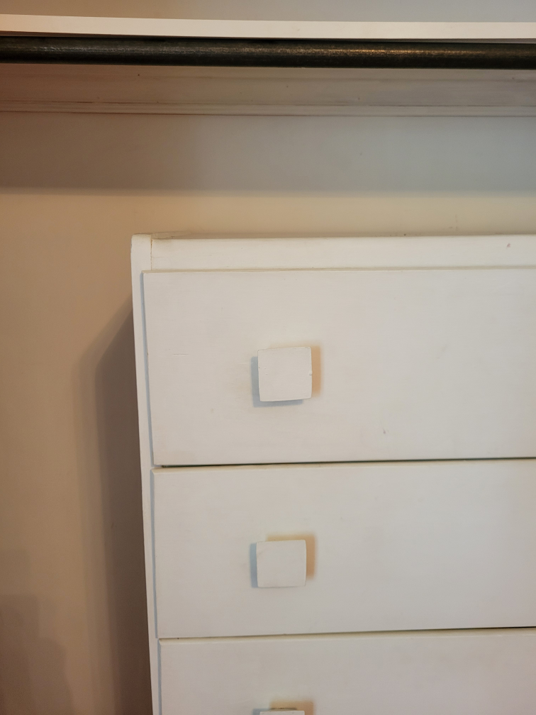 Vintage Wood White Dresser with Six Drawers - photo 3