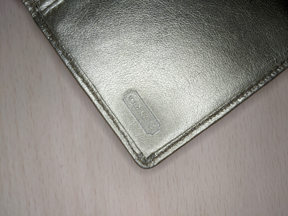 COACH GOLD MULTI CASE SLIM ID WALLET CREDIT CARD RARE VINTAGE image indicator(9)