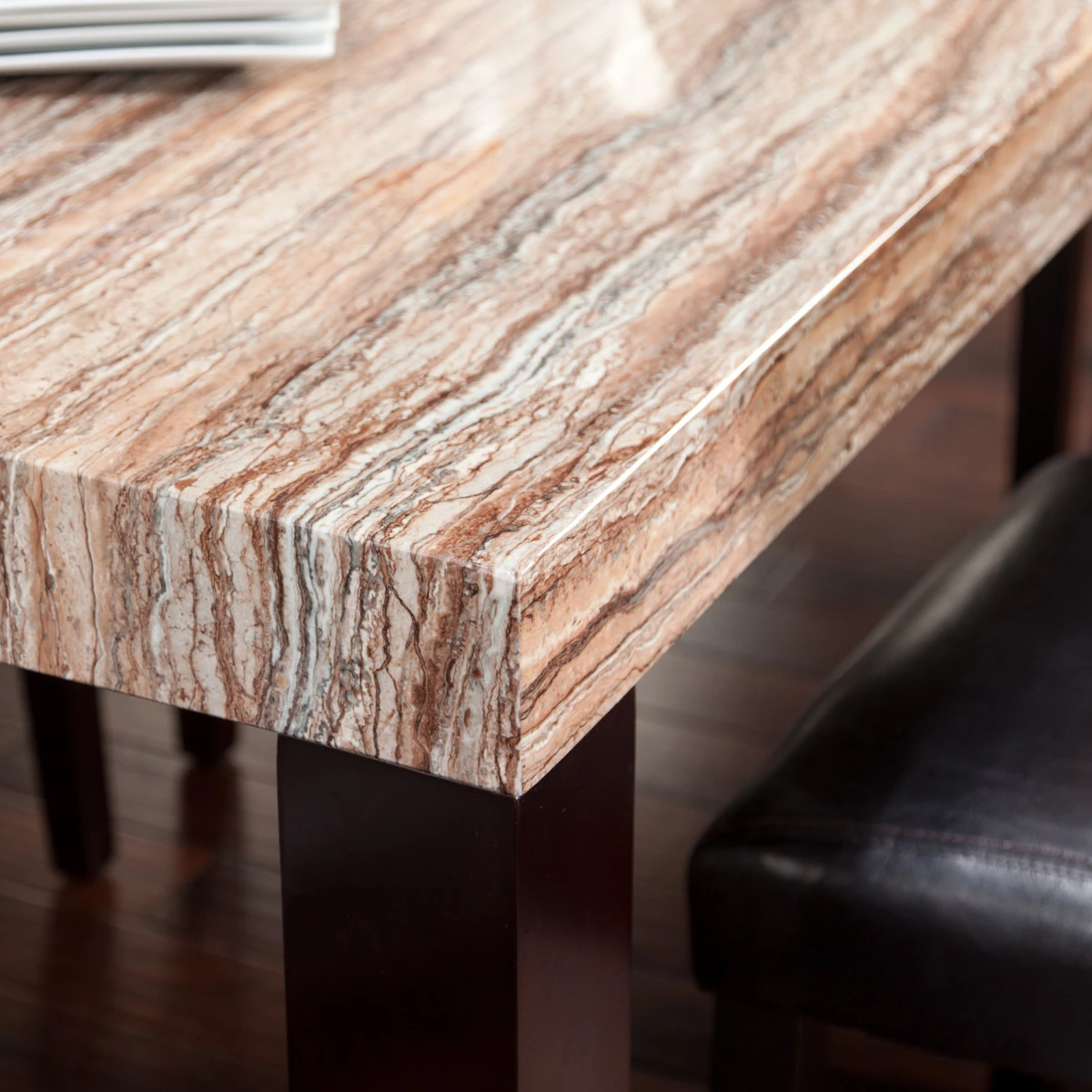 Faux Marble Top Dinner Table - photo 2