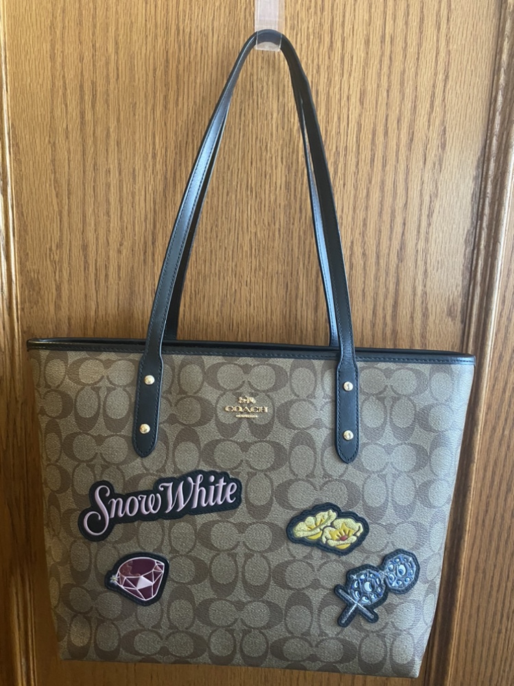 Coach Disney X Signature Tote Bag with Snow White Patches image indicator(4)