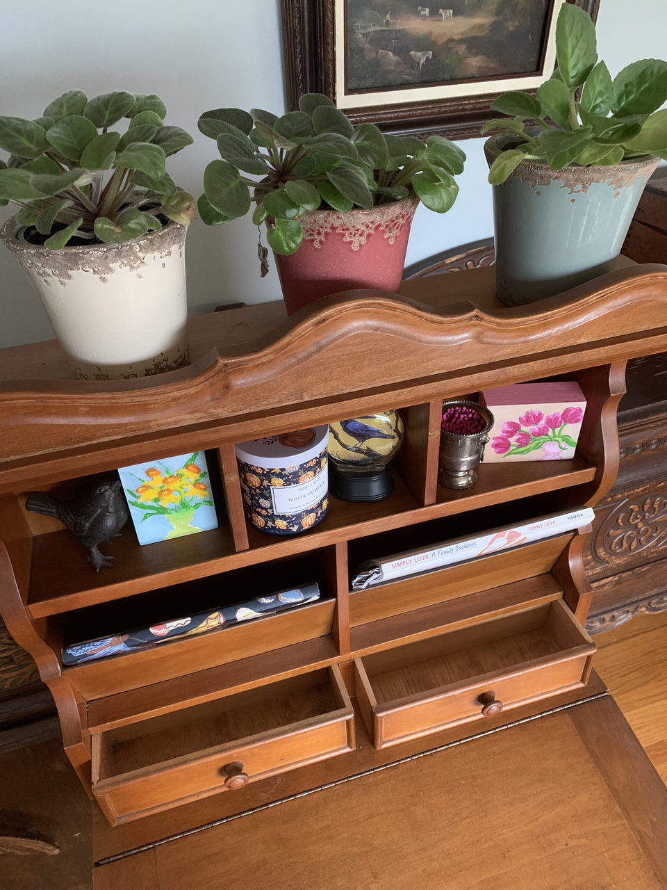 🦋🌼Wooden desk with hutch - photo 3