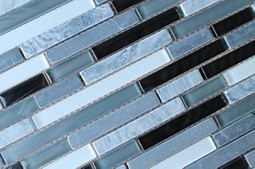 Bliss glass and stone mosaic backsplash tile thumbnail