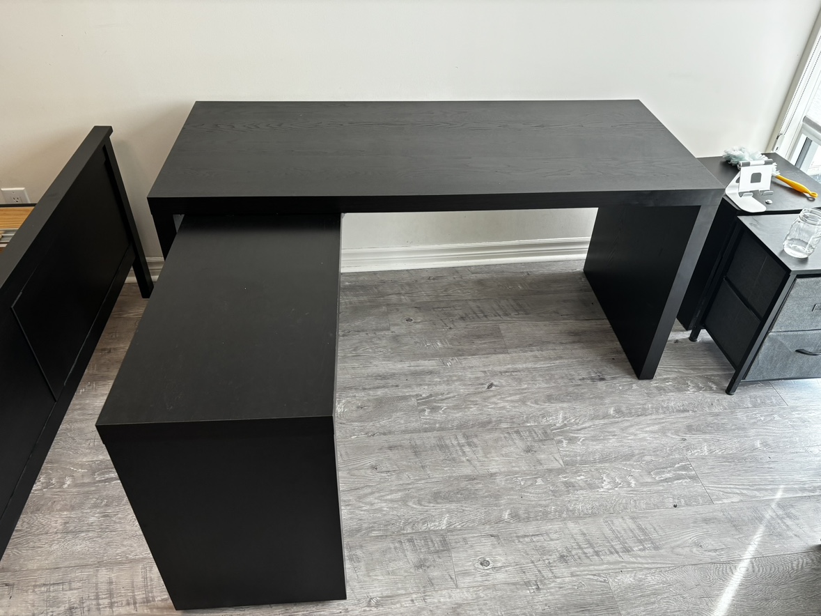 IKEA Black Corner Desk - photo 3