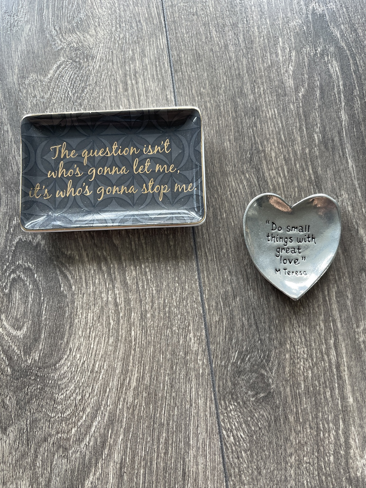 Set of Two Inspirational Trinket Dishes