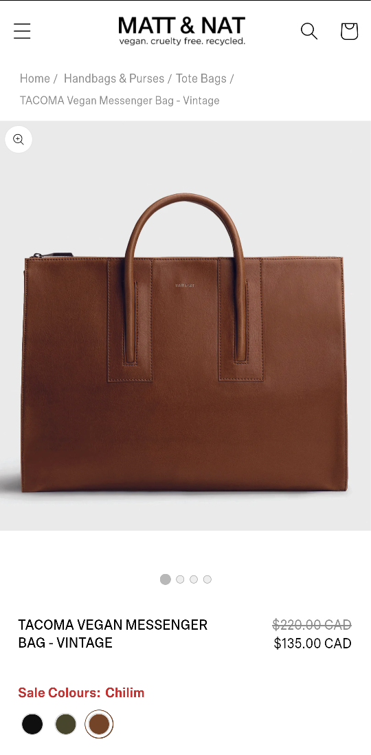 Matt & Nat  Laptop Vegan Leather Bag image indicator(3)