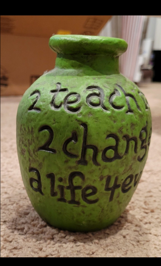 "Teach" vase
