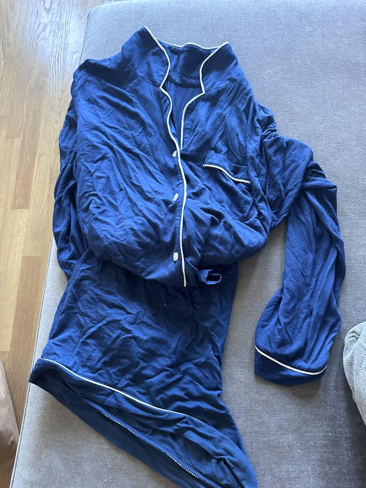 Blue Pajama Top and Shorts Set- Small