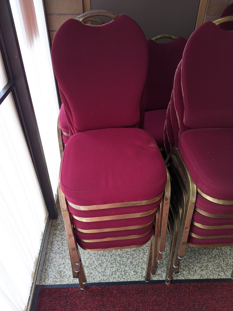 Set of 25 Burgundy Heavy  Duty Chairs