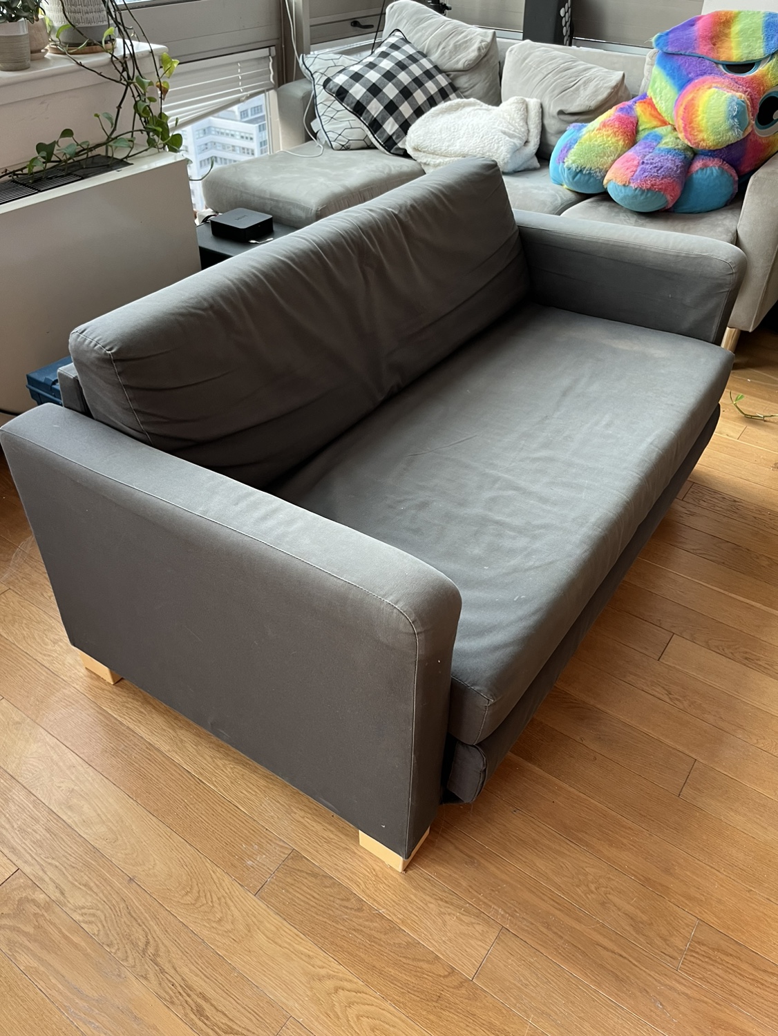 Grey Futon Couch - photo 2