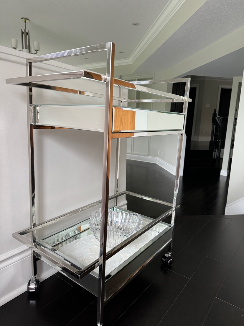 Silver Bar Cart