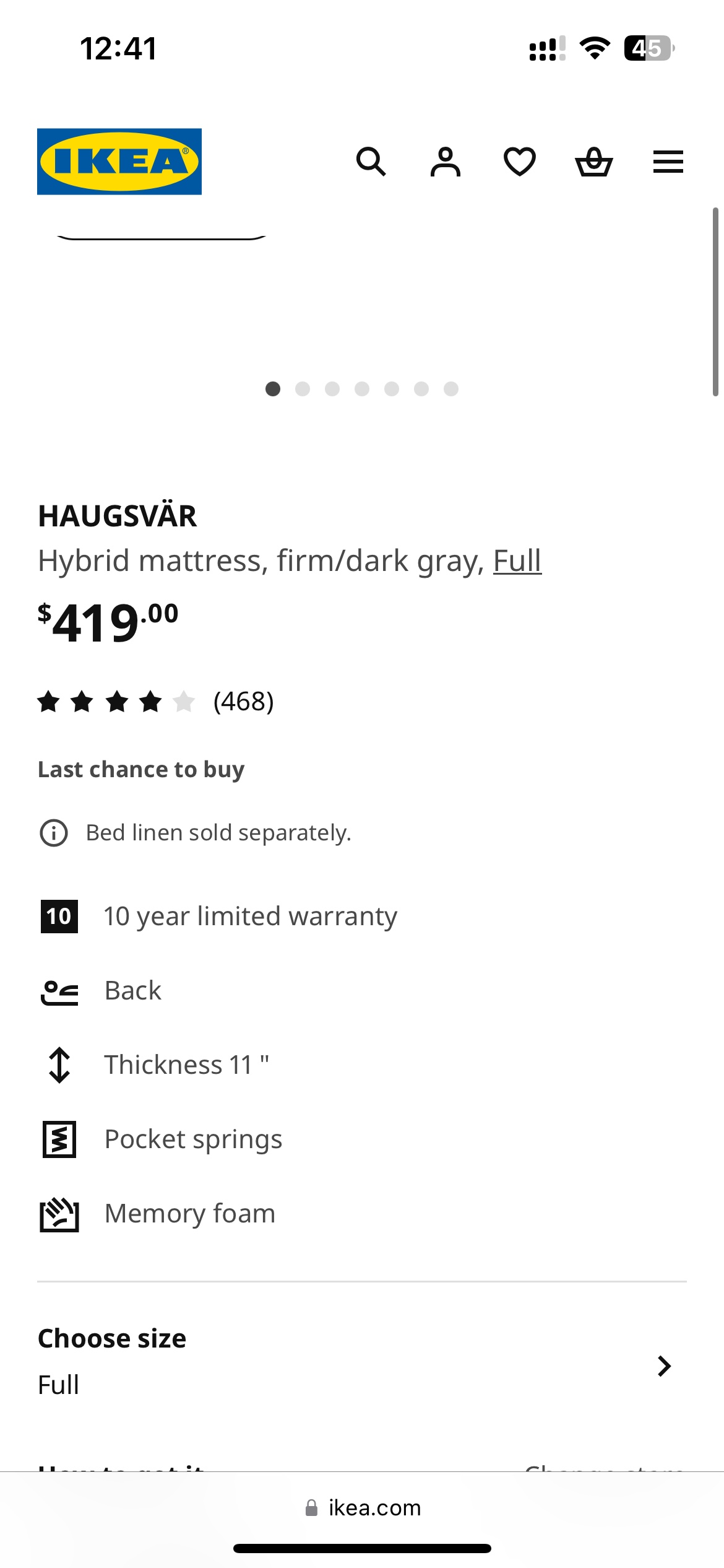 IKEA MALM Double/ Full Bed Frame with Mattress | MOVING SALE❤️‍🔥 - photo 4