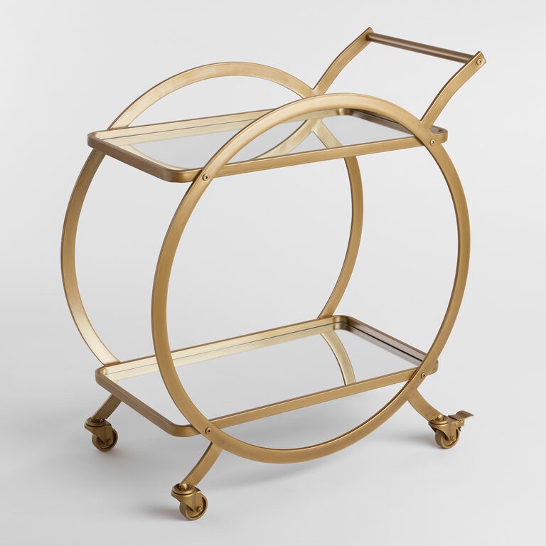 Modern Gold Bar Cart