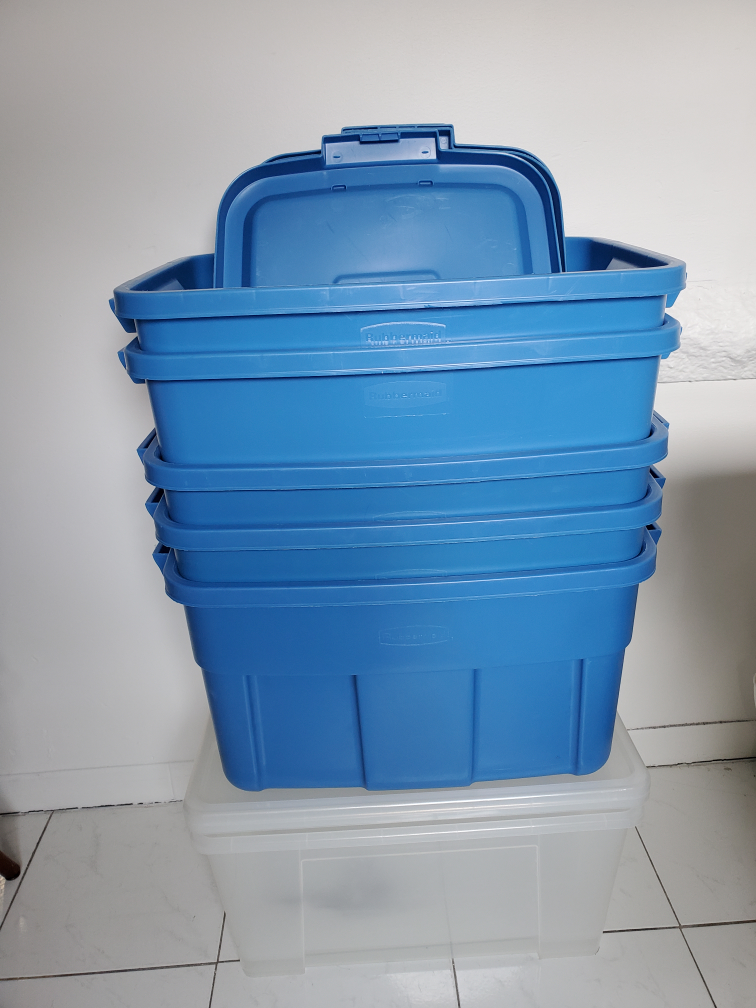 x5 Blue storage bins 68L - photo 2