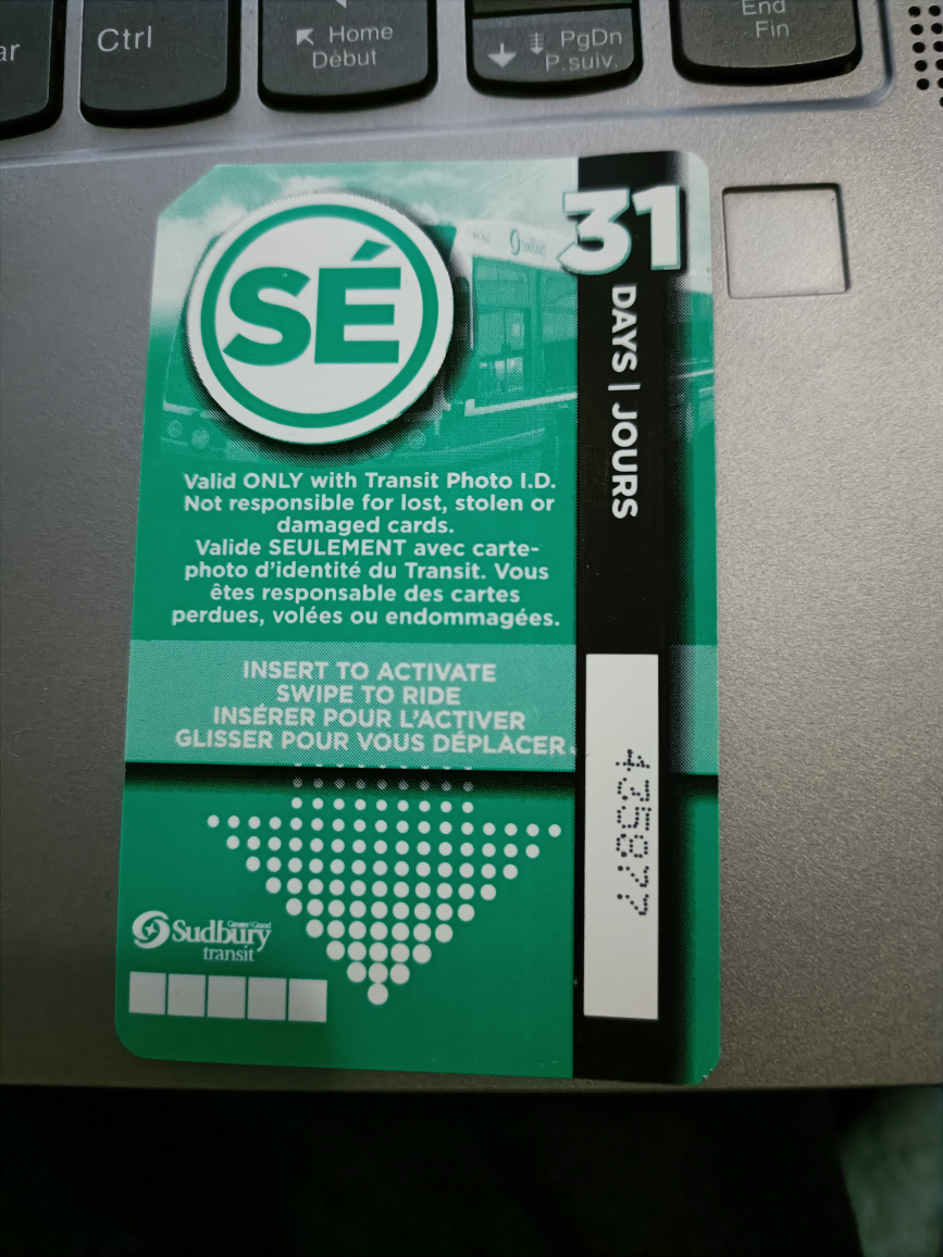Sudbury Transit 31-Day Pass