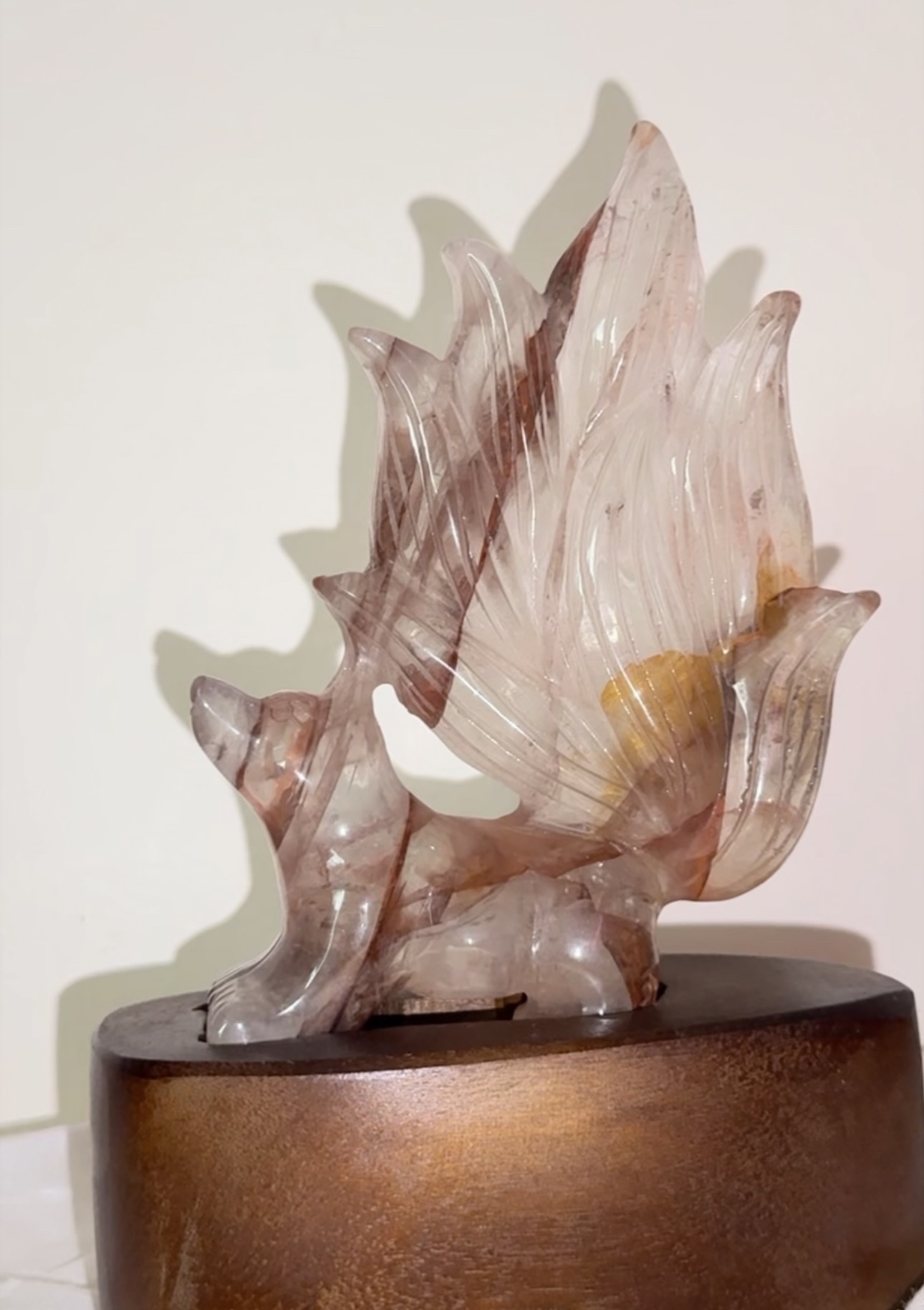 Nine Tailed Fox Carving Crystal