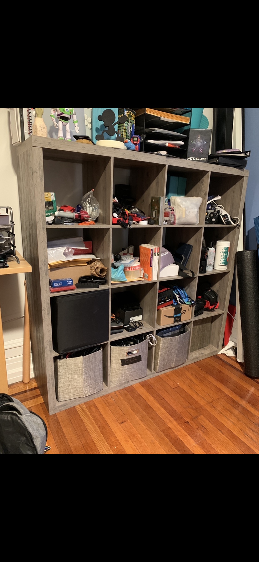 IKEA Grey 4x4 Shelf