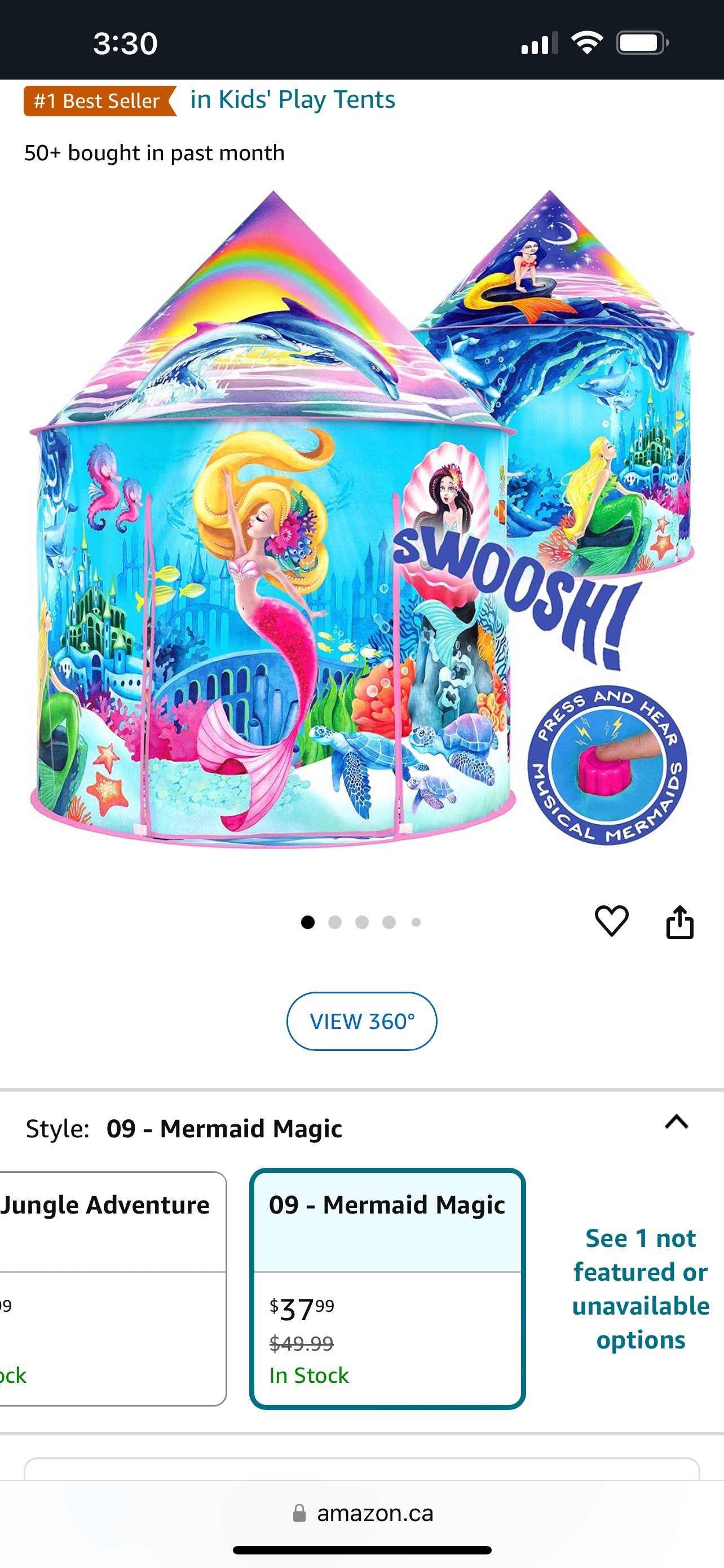 Musical Mermaid Play Tent - photo 2