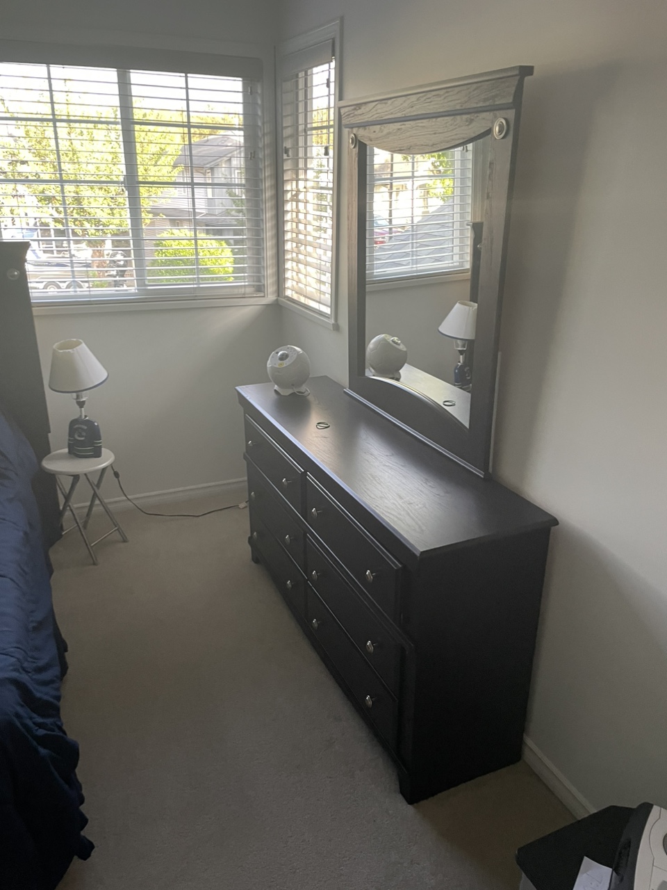 Black Dresser with Mirror