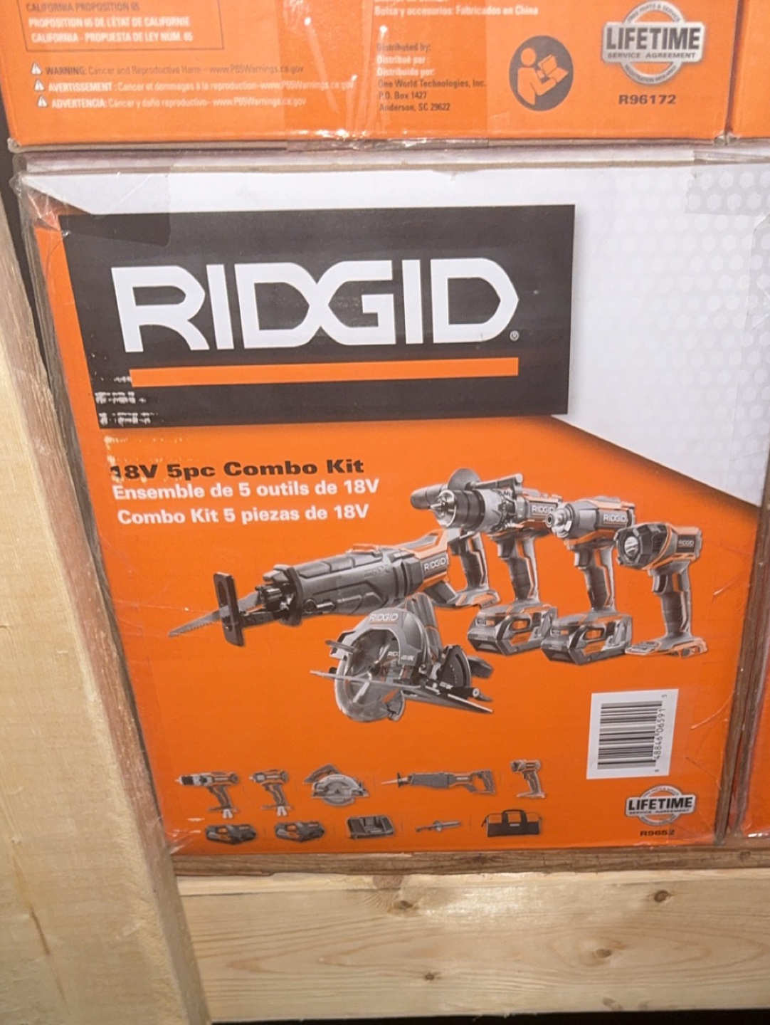 RIDGID 18V 5pc Combo Kit