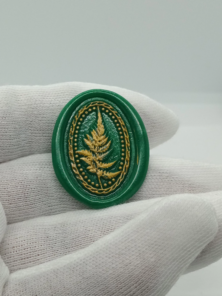 Green and Gold Wax Seal ×10 image indicator(2)